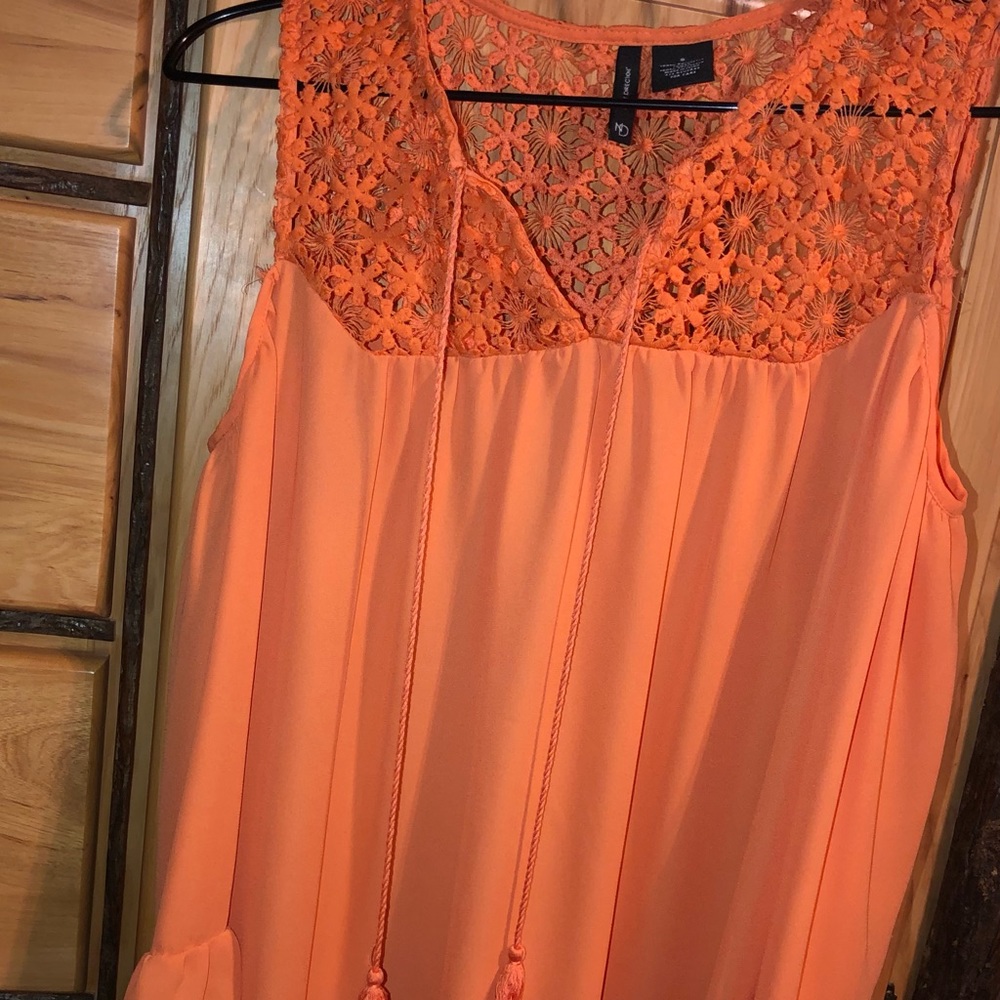 ND Vibrant orange dress blouse.